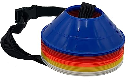 RHINOS sports Mini-Markierungshütchen 20er | aus 5 Farben | mit Trageriemen