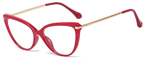 Modische Cat-Eye-Lesebrille mit großem Rahmen für Damen, blaues Licht blockierende Federscharniere, Computerleser (Farbe: Weiß, Größe: 2,0 x)