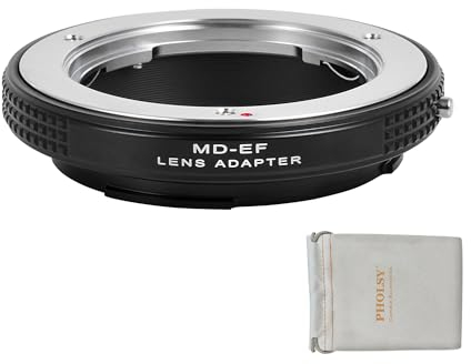 PHOLSY Objektivadapter Manueller Fokus Kompatibel mit Minolta Rokkor MD MC Mount Objektiv und Canon EOS EF EF-S Mount Kameragehäuse, nur Makroaufnahmen, MD auf EF, MD auf EOS