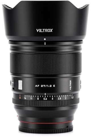 VILTROX 27mm F1.2 E Lens, 27mm 1.2 APS-C Lens for Sony E-Mount, e-mount Lenses for Sony a7iii a7iv a7c a9iii a1 ii a7rv ze-e10 ii a7cr a7cii a6600 zv-e10 fx3 fx30 a6700