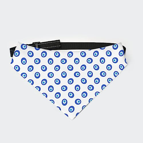 Türkisches Evil Eye Hunde-Bandana-Halsband, Haustier-Dreieckstuch, Katzen-Halstuch mit Verstellbarer Schnalle