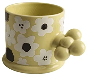 Tazze da Caffè Tazza da Caffè Tazzine Caffè Tazza Da Caffè In Ceramica Con Fiori Creativi, Tazza for Bevande Artistiche Da 200 Ml, Tazza Da Caffè Riutilizzabile for Bevande Calde/fredde Tazza di Tè Ta