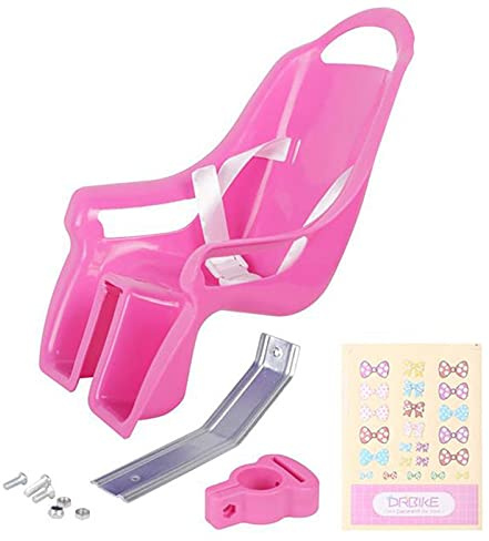 arlote Universel SièGe de VéLo de PoupéE avec des Autocollants Bricolage DéCalcomanie Filles des Les Accessoires de VéLo, Rose