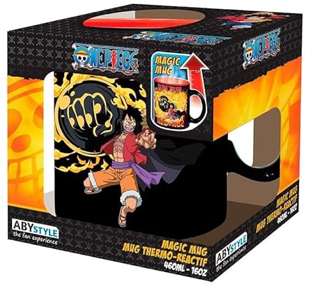 One Piece - Tasse - Luffy Ruffy Vs Kaidou - Effet thermique XL - Tasse à café - Tasse 460 ml - Coffret cadeau