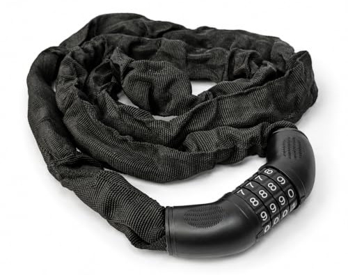 WedDecor 1.8m Heavy-Duty Chain with Steel Combination Push Padlock - 4-Digit Resettable Bike Lock for Gym, Locker, Outdoor Use, Weatherproof Keyless Security Lock for Gate, Fence | Heavy-Duty Resettable Combination Chain Lock Provides Reliable Security For Bikes, Scooters, Gates And Outdoor Equipment