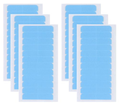 72 cintas adhesivas de repuesto, para extensiones de cabello real, cintas adhesivas de doble cara (azul)
