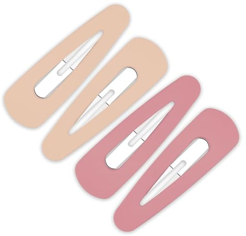 Ktxaby 4 Stück Große Haarspangen Damen Snap Haarclips 9cm lange Haarklammern Haarspangen Mädchen Haarschmuck Haar Accessoires für dickes dünnes feines Haar(Rosa)