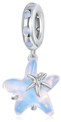 Charms Anhänger für Pandora Armbänder - 925 Sterlingsilber Fantasie Seestern Charm Perle,Schmuckgeschenke für Frauen