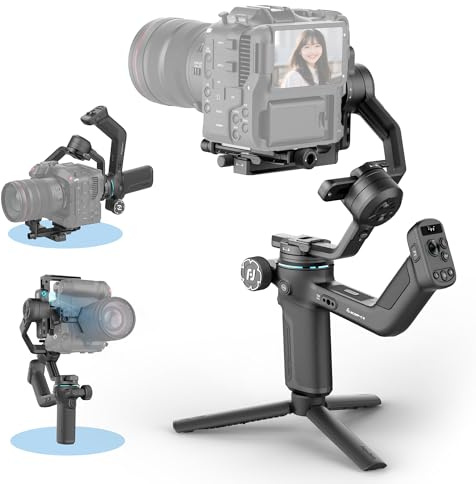 Feiyutech SCORP-C2 [OFFICAL] Camera Gimbal with 4.0 AI Tracking,3 Axis Gimbal Stabilizer for DSLR/Mirrorless Camera,3.5kg Payload,Integrated Rear Handle,Button Control Panel,Native Vetical Shooting