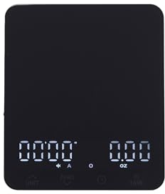 Salter Báscula de café electrónica 3 kg, precisión 0,1 g, temporizador | Batería USB, función tara, pantalla digital, alfombrilla silicona, para espresso, filtro, pour over