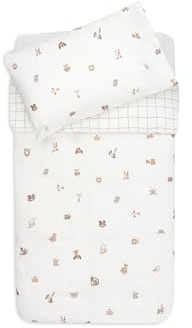 Jollein Barnsängkläder – Animal Friends – 100 x 140 cm – 100% bomull – OEKO-TEX certifierade – babysängkläder med örngott – sängkläder set