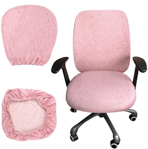 Notoke Rivestimento per sedia da ufficio, lavabile ed elastico, per sedia da ufficio, sedia da computer, sedia da scrivania, adatto per la maggior parte delle sedie da ufficio, 38-48 cm (rosa)