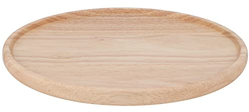 Naroote Piatto da Pizza in Legno Vassoio da Portata Multiuso per Pranzo in Casa Colore Legno Atossico Resistente Al Calore da 30 Cm 1 unità