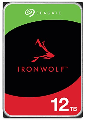 Seagate IronWolf Disque Dur Interne 3,5 12TB HDD Garantie de 3 Ans 256MB 7200rpm Fonctionnement de 24 Heures PC NAS pour RV capteur ST12000VN0008