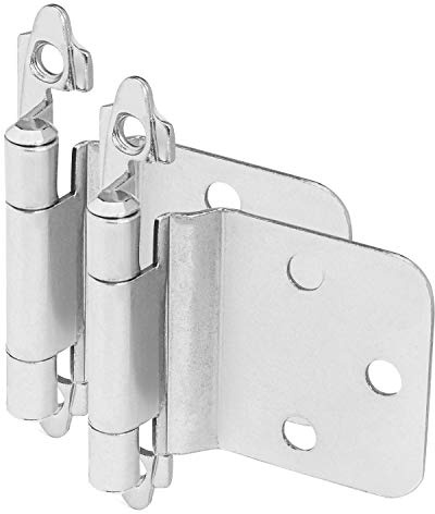 25 Pair Pack - Cosmas 16890-SN Satin Nickel Cabinet Hinge Variable Overlay with 30 Degree Reverse Bevel (Pair) [16890-SN]
