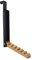 Relaxdays Türgarderobe klappbar, zum Einhängen, Türhaken für 6 Kleiderbügel, Metall & Holz, für 2 cm Türfalz, schwarz