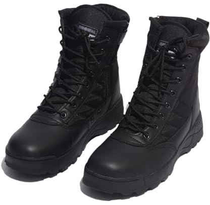 Chaussures de randonnée en plein air bottes hautes tactiques hommes femmes Desert Boots, bottes Jungle (Noir, 43, Adulte, Homme, 43, Numérique, Système Taille Chaussures EU, Moyen)