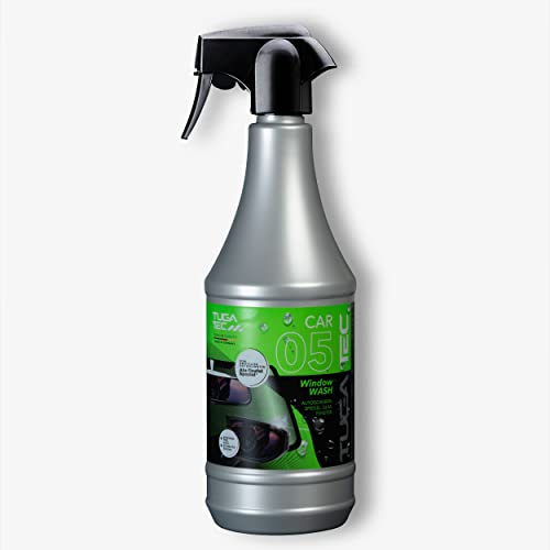 TUGA TEC Window Wash Premium 1L – Glasreiniger für Auto Innen & Außen – Streifenfrei & Schnell trocknend – Für Scheiben, Spiegel, Displays & Kunststoffglas – Made in Germany