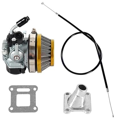 KHUKHU Vergaser Für ATV 49cc 19mm Vergaser Carb 58mm Luftfilter Kabel Montage Für 2-takt 49cc 50cc 60cc 66cc 80cc Für Mini Pocket Bike Gruppe Vergaser Vergaser Ersatz (Größe : Gold)