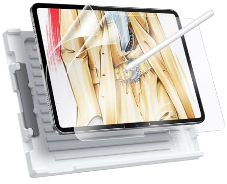 ESR 2 Piezas Efecto Papel Protector Pantalla para iPad Pro 13 M5/M4 | 2025/2024, Escribe y Dibuja como en Papel, Antiarañazos, Película Mate con Bandeja Instalación, Fino, Responsivo