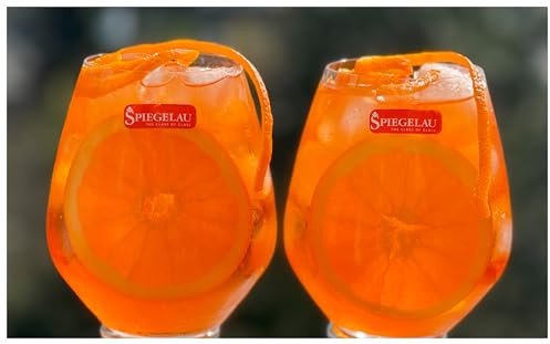 Topkapi elite Aperol Schneppenberg - Lot de 4 verres à Spritz - Taille XXL - Passe au lave-vaisselle - Verre cristal sans plomb - Avec effet optique - 680 ml