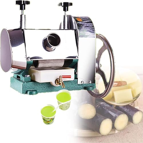 Sockerrörsjuicer i rostfritt stål Manuell saftpressare för 2,5 tums sockerrörsinlopp 3 rullar Produktion per timme 110 pund Kommersiellt