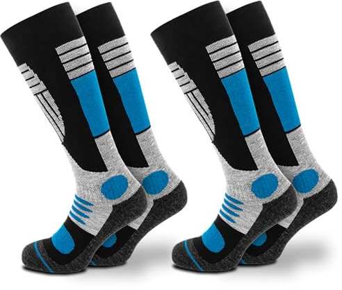 Occulto Herren Skisocken 2er Pack, 4er Pack (Modell: Felix) 2 Paar Blau 43-46