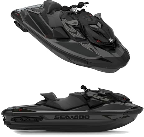 Jet Ski Sea-Doo RXP RXP-X 300 2021 2022 2023 Aufkleber Set - Premium Vinyl Decals Kit Grafik mit blasenfreier Technologie Kleber - Custom Graphics for Style (Triple Black)