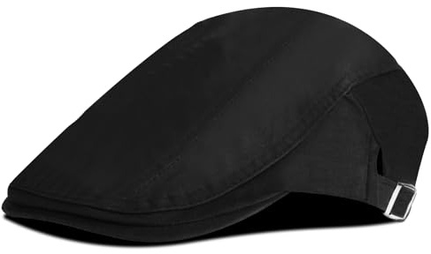 AOOWU Herren Baumwolle Flat Cap Newsboy Hat Verstellbare Mode Baskenmütze Cambridge Unisex Ivy Irish Cabbie Driving Hut Jagd Hüte für Männer Duckbill Hat