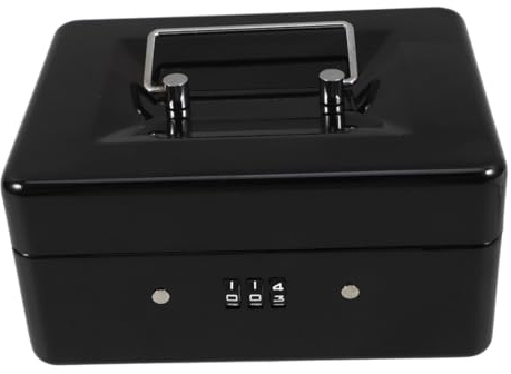 DOITOOL Boîte à Cadenas Petite avec Serrure à Code Coffre de Rangement Sécurisé pour Documents et Objets Boîte Portable Robuste pour Bureau et Usage Multiple
