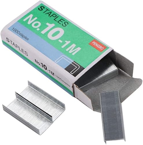 1000Pcs/Lot Silver Staples Mini Metal Staples No.10-1M Stationary No.10 Binding Stapler Office Binding Supplies Student Stationary School Supplies,Desktop Staplers Manual Staplers