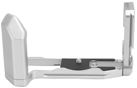 PUSOKEI Arrow Storage Case L-Shape Handgrepp för X-T5 |Metall L Plate Fäste med Utdragbar 1/4 Gänga och Handhållare för Micro SLR Kamera (Silver)