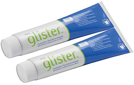 Glister Toothpaste, 2 x 150 ml, Vegan, Fluoride Tooth Cleaning Agent
