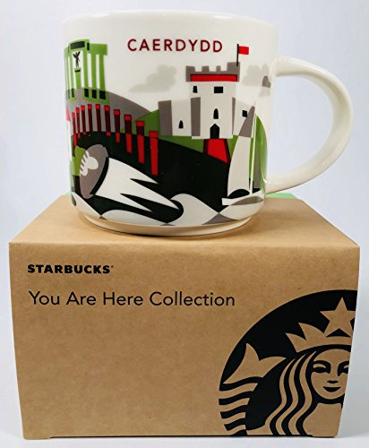 Starbucks City Becher Sie hier, caerdydd Wales Kaffeetasse 14 O