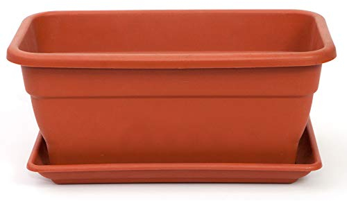 PAMEX Macetero Jardinera 'Eva' con Plato 'Adan' (40cm)