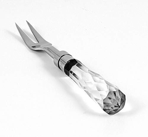 Fork Cutlery Set - for Fruit - Dessert -Cake- Appetizer Tasting Forks - Stainless Steel with Crystal Handle - 5.75 Long - Beautifully Gift Boxed - Set of 4 - by Barski -