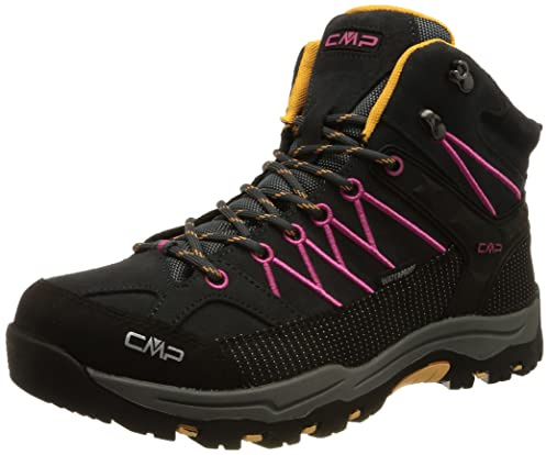 CMP Mixte Rigel Mid Trekking Shoe Wp Chaussures de marche, Antracite Bouganville, 39 EU