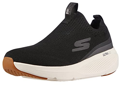 Skechers mens Gorun Elevate - Athletic Slip-on Workout Running Shoe With Cushioning Sneaker, Black/White, 13 US