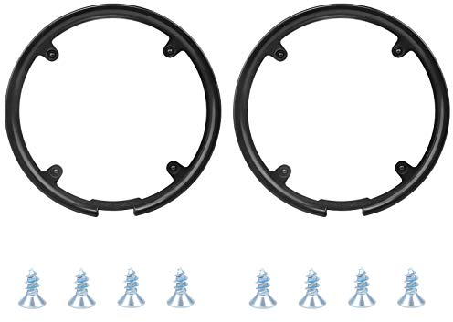 Huayue 2 Kunststoff Fahrrad Kettenschutzring Kettenradabdeckung langlebig Fahrrad Kettenrad Abdeckung Stark Kettenschutzscheibe mit 8 Schrauben für 42T- und 44T-Fahrräder Mountainbikes(Schwarz)