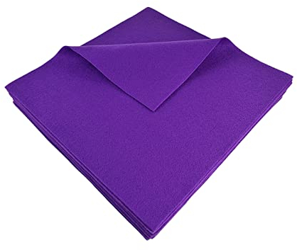 Weicher Lila Filz, flexible Filzstoff, Farben Bastelfilz für Handarbeiten, 1,4mm dickes 30x30cm Filzplatten für DIY Bastel- und Nähprojekte