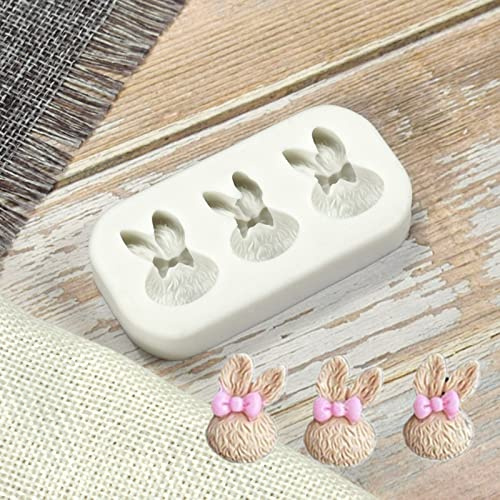 Osterhase Silikonform Ostern Backform Kuchenform 3D Hasenform Ostern Kaninchen Backform Silikonform Ohren Hase Kuchenform Silikon Schokoladenform Osterdeko DIY Schokolade, Ostern Geschenke