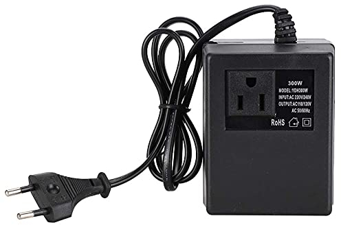 Convertidor de Voltaje de Transformador de Potencia de 300 W CA 220 V a 110 V Adaptador de Enchufe de la UE para Viajeros (Enchufe de la UE)