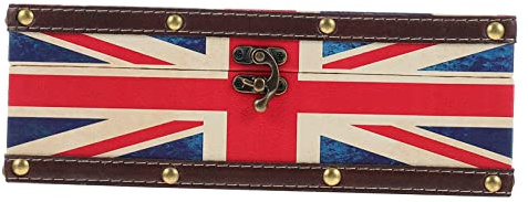 Cabilock Union Jack Tissue Box Cover Vintage Tissue Holder for Home Office Decoration Pu Material Classic Design for Living Room and Bathroom