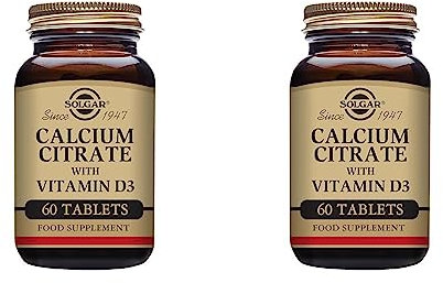 Solgar Calcium Citrate with Vitamin D3 Tablets - Pack of 120 - Healthy Bones & Teeth - High Potency Formula - Gluten Free