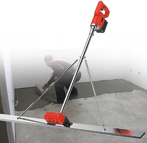 GIZMIT Electric Concrete Finishing Tool, Commercial Power Screed Concrete Finishing Vibra Tool with 59 Blade Bull Float Finisher Set, Lithium Battery Concret Trowel,2Battery