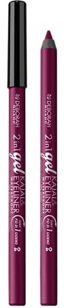 Deborah Milano Kajal 2-in-1 Eyeliner und Waterproof, 04 Aubergine, langanhaltend, wasserfest, ultra-pigmentiert und cremig, verleiht einen intensiven und definierten Blick, 1,21 g