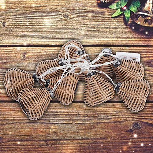 BROLEO Lámparas de Ratán para Dormitorio Led, Boda Bohemia, Hogar de Mimbre, Cadena Takraw, Bolas Decorativas, Luces para Cadena de Luces, Esferas de Luz