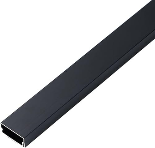 RAKKYO Wire Hider Square - Black Aluminum Slim Cord Cover Tubing, Floor/Wall Mounted Flat Decorative Cable Sleeve, Load 300kg (Color : Length 1.5m(59 Inch), Size : 3 cables)