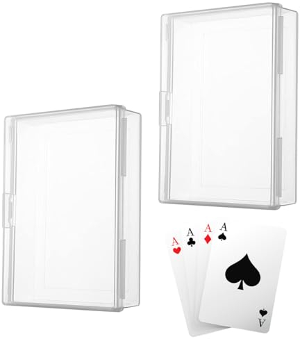 XKSOCT 2 Stück Quartettkarten Zubehör für Skat,Leerhülle Leere Plastikbox Hülle Hülle Spielkartenbox Kartenbox für Quartette Kartenspiele Spielkarten