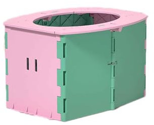 Campingtoilette Camping Toiletten Notfall Toilette Faltbar Mobile Toilette Klappbar Für Auto Für Unterwegs Für Zuhause Faltbar Verdicktes Freien Tragbar Einfach Zu Säubern (pink,11x22x14cm)